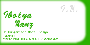 ibolya manz business card